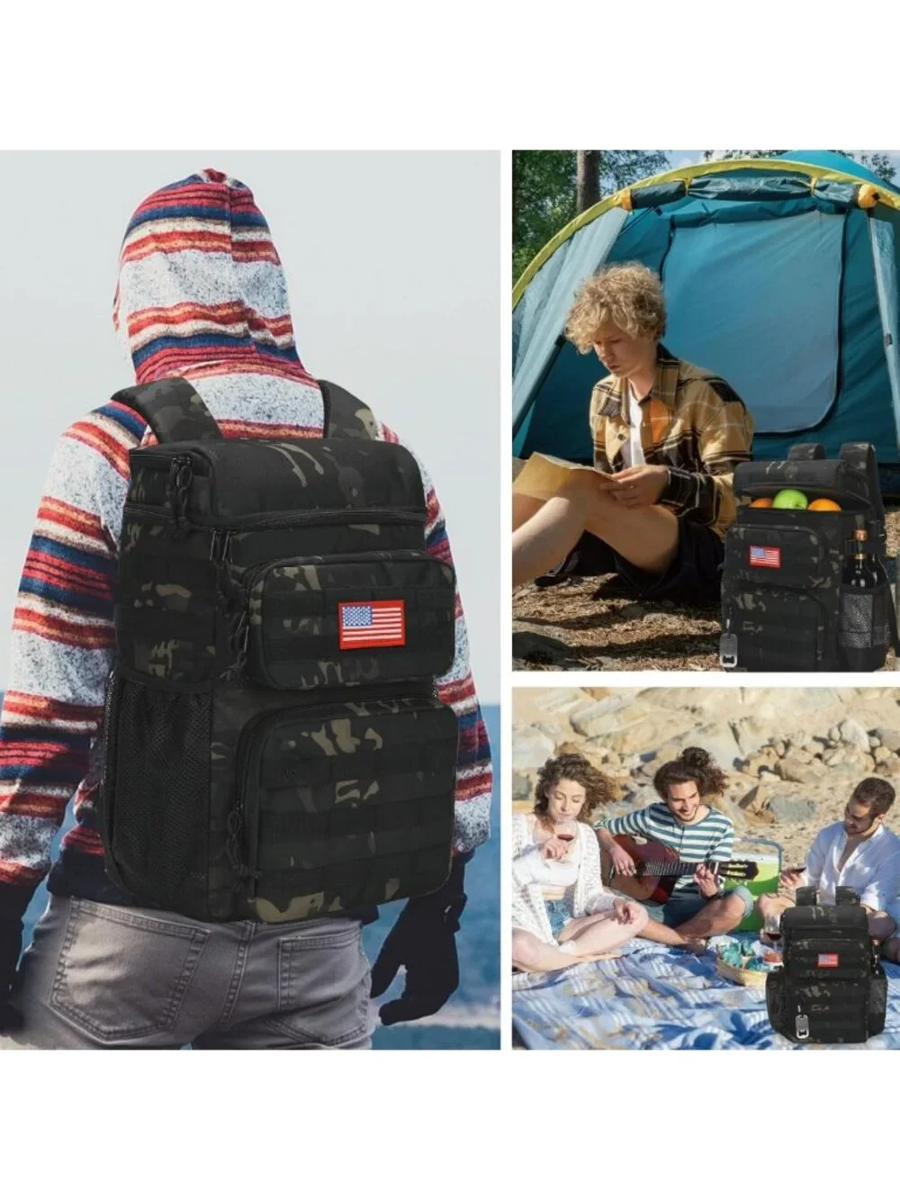 Insulated Tactical Backpack Cooler 25L | Portable Soft Lunchbox, Water-Resistant